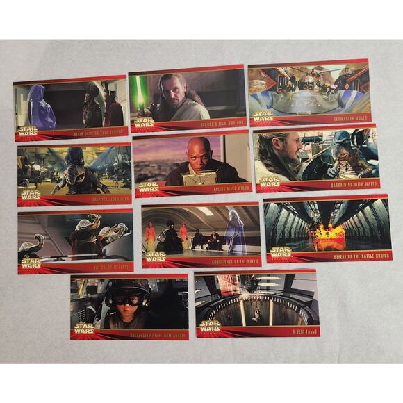 Topps Star Wars Episode 1 Widevision Series 1 Trading Cards Lot Of 26 1999 NM - Picture 2 of 4